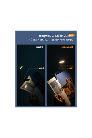 10 Led'li Şarj Edilebilir Kitap Işığı, 3 Renk Ve 3 Parlaklık Seçeneği, Okuma Klipsi 10 Parça Siyah