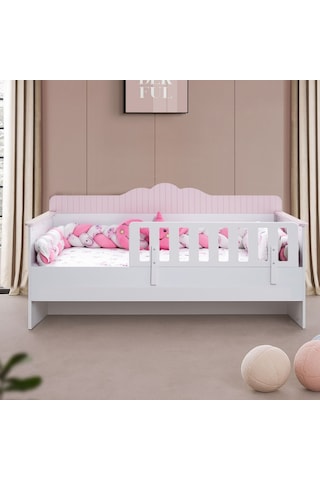 Karyola, Flower Montessori Karyola - Pembe + 1 Adet Comfort Yatak