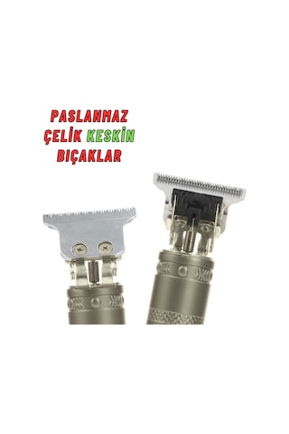 Metal Gövdeli Sıfır Kesim Şarjlı Tıraş Makinesi