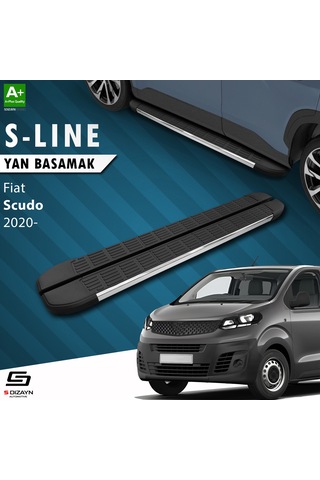 S-dizayn Fiat Scudo 3 Uzun Şase S-line Krom Yan Basamak 243 Cm 2020 Üzeri A+ Kalite