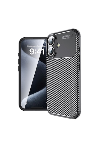 Apple, Uyumlu iPhone 16 Kılıf Zore Negro Silikon Kapak Siyah