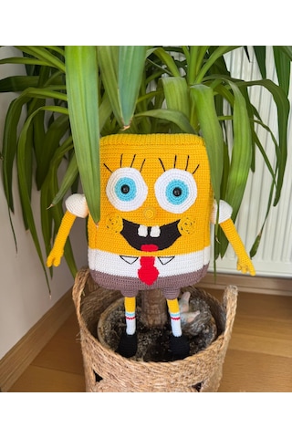 Dev Sünger Bob Sponge Bob AMİGURUMİ 35 CM