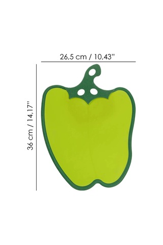 Dolma Biber Figürlü Kaydırmaz Kesme Tahtası Doğrama Panosu Renkli