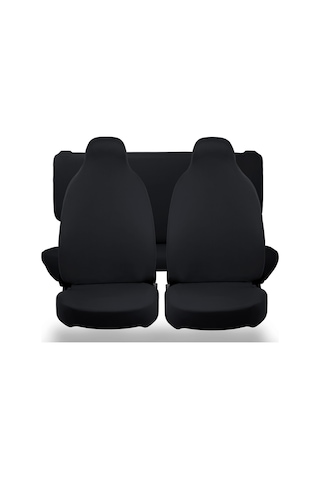 Her Araca Uyumlu Siyah Oto Koltuk Kılıfı -araç Penye Koltuk Kılıfı Servis Kılıfı 4 Parça