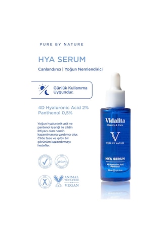 Vidalita Beauty & Care Hyaluronic Acid %2 + B5 Serum Yoğun Nemlendirici Cilt Serumu 30 Ml