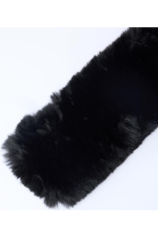 Jimmy Key Siyah Kısa Peluş Atkı 5ww315533900