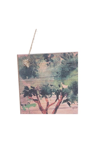 Shineyee 2 Adet Ahşap Askı Levha, Mdf Malzeme, Manzaralı Desen, Ev-café Dekorasyonu, 20x10cm, Direk Asılı Kullanim