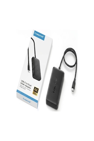 Lemorele Hd42 3'ü 1 Arada Type-c To Çift Hdmı 4k 60hz Görüntü Aktarıcı Ve 100w Pd Hızlı Şarj Hub - Dual Monitör Çoklayıcı Dönüştürücü Adaptör Windows Ve Mac