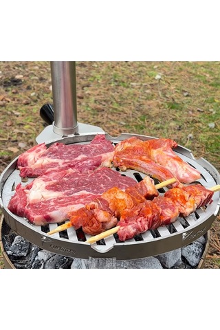 Bravon Outdoor Taşınabilir Kamp Mangalı , Paslanmaz Mangal , Ateş Çukuru,ayaklı