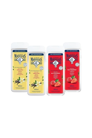 Le Petit Marseillais Vanilya Sütü ve Akdeniz Çileği Duş Jeli Avantajlı Paket 4 x 400 ML