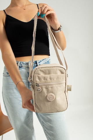 M 227 Mega Bag Krinkıl Kumaş Unisex Küçük Omuz Çantası, Telefonluk Çok Renkli Yavruağzı