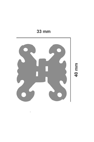 Kelebek Menteşe 10 Adet Antik 33x40 mm Kutu ve Sandık Menteşesi Hobi Maket