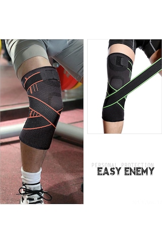Vkemall Spor Knee Pad Oranj M: Yüksek Elastik, Basınçlı Koruma - Dağcılık, Koşu, Basketbol, Bisiklet İçin Anti-kayma Silikonlu Çok Renkli