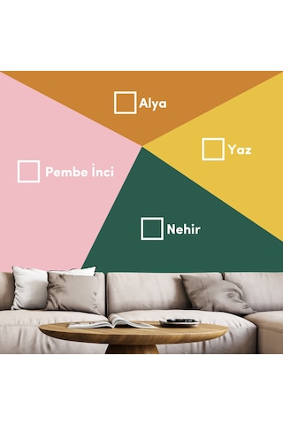 Bi Boya Geometrik Duvar Boyama Seti 8 - 1 L