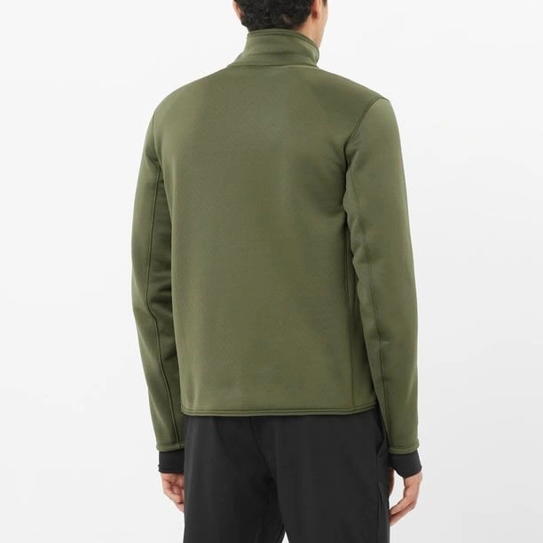 Salomon Outlıne Warm Fleece Fz M Erk Grape Leaf// Fleece Lc2608800 Haki