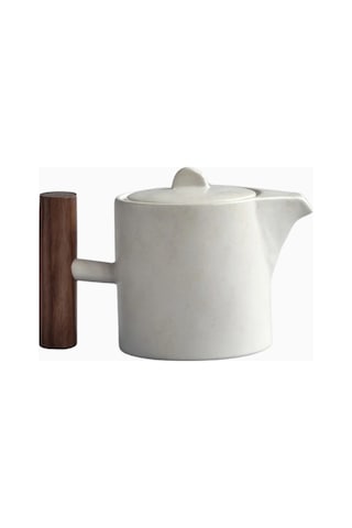 101 Copenhagen Native Tea Pot Birch El Yapımı Taş Seramik Çaydanlık Krem