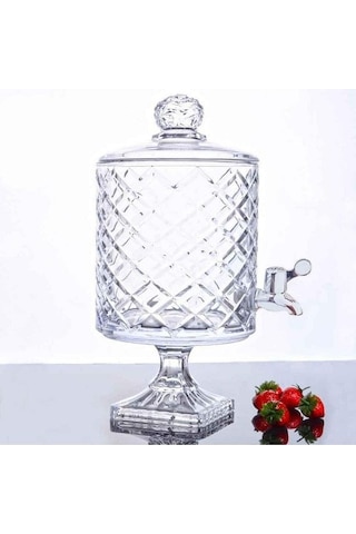 Qerhome Yıldız Cam Sebil Şerbetlik Damacana Ayaklı 5 Lt