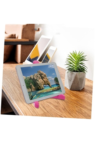 Masaüstü Katlanabilir Telefon Tablet Tutucu Stand - Al2457 Pembe