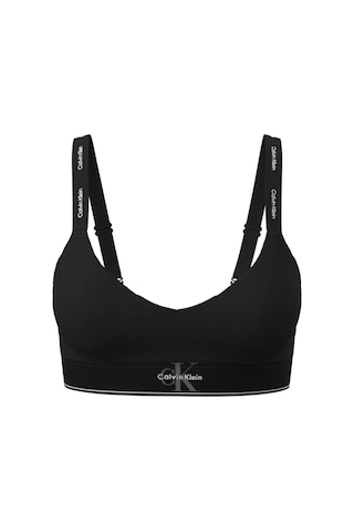 Calvin Klein Kadın Pamuklu Elastik Logo Desenli Bel Bantlı Siyah Büstiyer-13386 Siyah