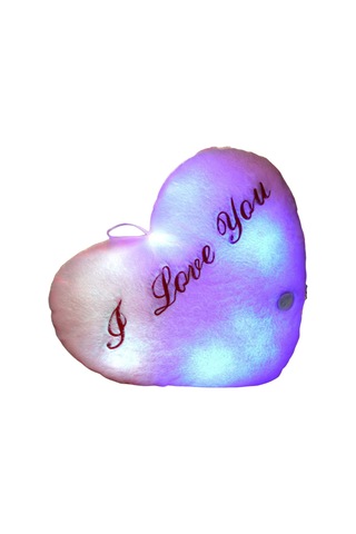 Yaratıcı Parıldayan Kalp Yastık Renkli Işıklı Led Aşk Kalp Şeklinde Peluş Atma Yastığı Sevgililer Günü Hediyesi İçin Düğün Dekoru Kız Arkadaş İçin Ev Kanepesi Diğer
