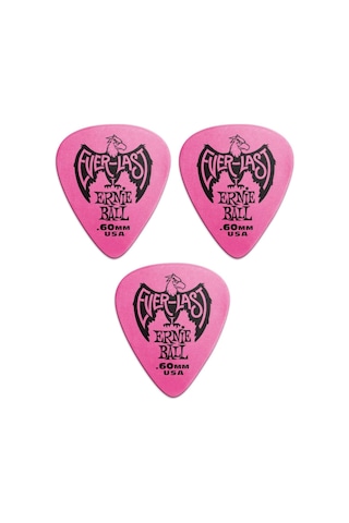 Ernie Ball P09179-3 Gitar Penası 3 Adet Everlast 0.60 Mm Pembe