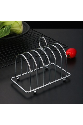 6 Dilim Yuvası İle Tost Metal Tel Raf İçin Soğutma Rafı Ve Ekmek Parçaları İçin Saplı Servis Eşyaları Taşıma Çok Renkli