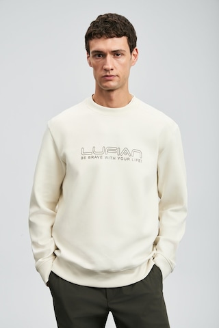 Lufian Erkek Luther Sweatshirt 112030171 Ekru Ekru