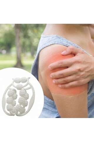 Pazly Uyluk Silindir Masaj Aleti 360 Derece Beyaz Homyl Egzersiz Beyaz