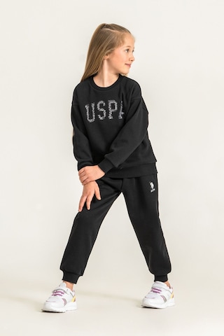 U.S. Polo Assn. Kız Çocuk Nakışlı Siyah Uzun Kol Eşofman Takımı Us2723-c-v3 Us2723-c-v3