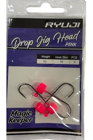 Ryuji Drop Jig Head Zoka 3gr No:1 3 Adet Pink