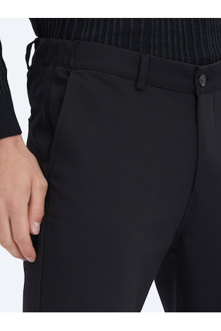 Kip Siyah Teknik Casual Pantolon Siyah