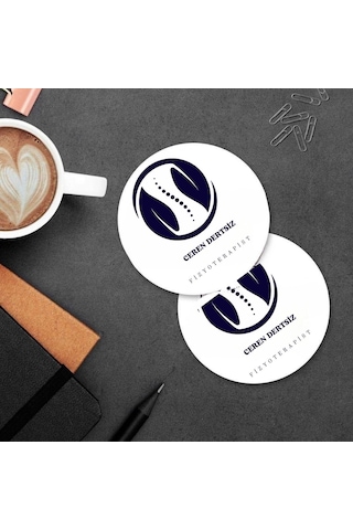 Fizyoterapistlere Özel 2 Li Mdf Bardak Altlığı Seti Çok Renkli