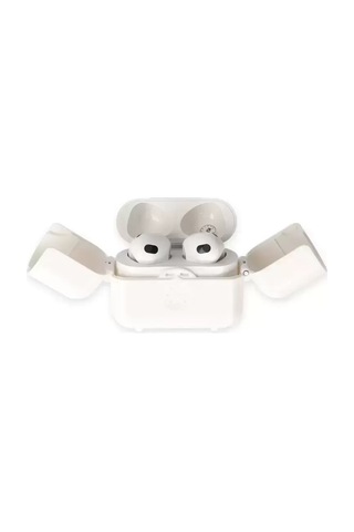 Newface Apple Airpods uyumlu3 3.nesil Basmalı Kılıf - Beyaz Çok Renkli