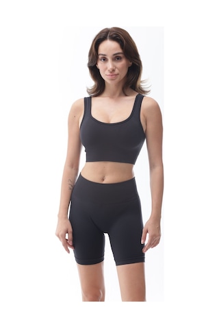 Seamless Siyah Toparlayıcı Sporcu Bra Siyah