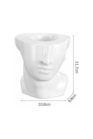 Karaca Home Daring Dekoratif Mumluk Beyaz 300.23.01.0361