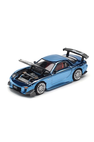 Mazda Rx7 Re-amemıya Wıdebody Blue Chrome 223 By Pop Race 1/64