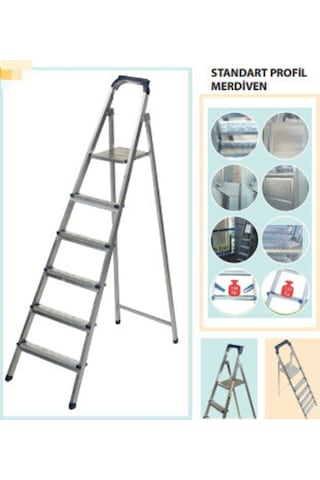 5+1 Basamaklı Profil Galvanizli Standart Merdiven