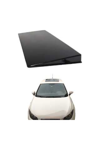 Parlak Siyah Yalancı Çakma Sahte Sunroof Tavan Rüzgarlığı Arkası