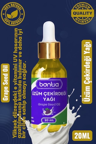 Üzüm Çekirdeği Yağı 3x20 Ml Saf Soğuk Sıkım Cilt & Saç Bakımı 60 ML