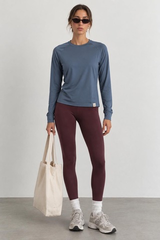Alexandergardi Kadın Activewear Bisiklet Yaka Üst İndigo