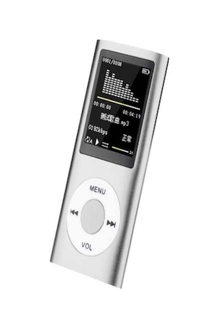 Springsun 32 Gb 1.8 İnç Lcd Ekranlı Taşınabilir Mp3 Mp4 Çalar Fm Radyo Gümüş