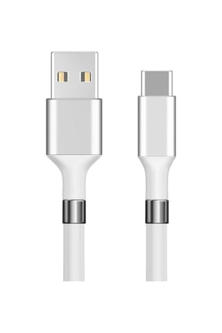 Araç Ev Ofis Mıknatıslı Kendini Toplayan Sarmalı Şarj Ara Kablosu Usb Çıkış Type-c Uyumlu Ara Kablo