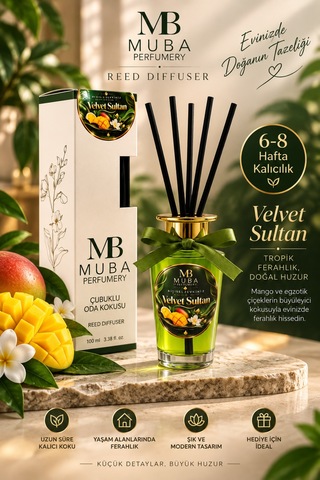 Velvet Sultan 100 Ml Çubuklu Oda Kokusu Premium Mango Çiçek Narenciye Kokulu Bambu Çubuklu Reed Diffuser 6-8 Hafta Kalıcı Lüks Ev Kokusu - 922851196 Karışık Velvet Sultan 100 Ml Çubuklu Oda Kokusu Premium Mango Çiçek Narenciye Kokulu Bambu Çubuklu Reed Diffuser 6-8 Hafta Kalıcı Lüks Ev Kokusu - 922851196 Karışık