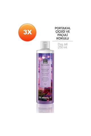 Senses Oriental Escape Portakal Çiçeği Ve Paçuli Kokulu Duş Jeli 250ml Üçlü Set Fresh