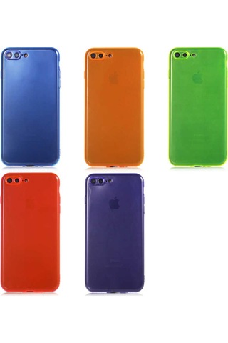 Apple Uyumlu iPhone 7 Plus Kılıf Zore Mun Silikon-Mor