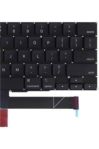Apple Uyumlu MacBook Pro 16" 2019 A2141 Klavyekeyboard Us Q Küçük Enter