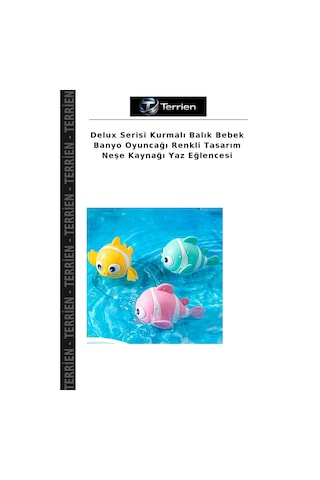 Delux Serisi Kurmalı Balık Bebek Banyo Oyuncağı Renkli Tasarım Neşe Kaynağı Yaz Eğlencesi