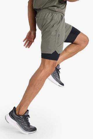 Defacto Defactofit Slim Fit Dar Kesim Sporcu İçi Taytlı Dokuma Şort F0010ax25aukh398 Haki