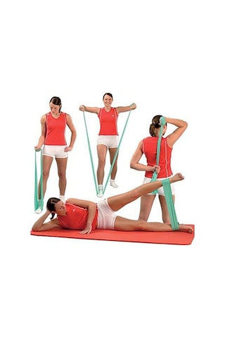Pilates Direnç Bandı Egzersiz Lastiği Yoga Fitness Spor Bandı 120 Cm Turuncu - 854796469 Turuncu