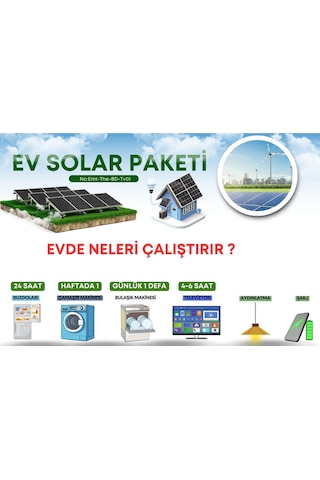 3000 Watt 3kw Akıllı Ev Güneş Paneli Hazır Sistem Bahçe Yayla Karavan Villa Paketi